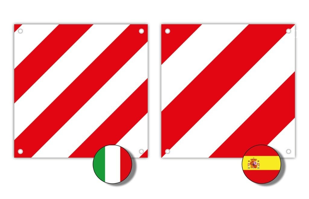 Markeringsbord fietsendrager Italië/Spanje oprolbaar, Ophalen of Verzenden, Nieuw