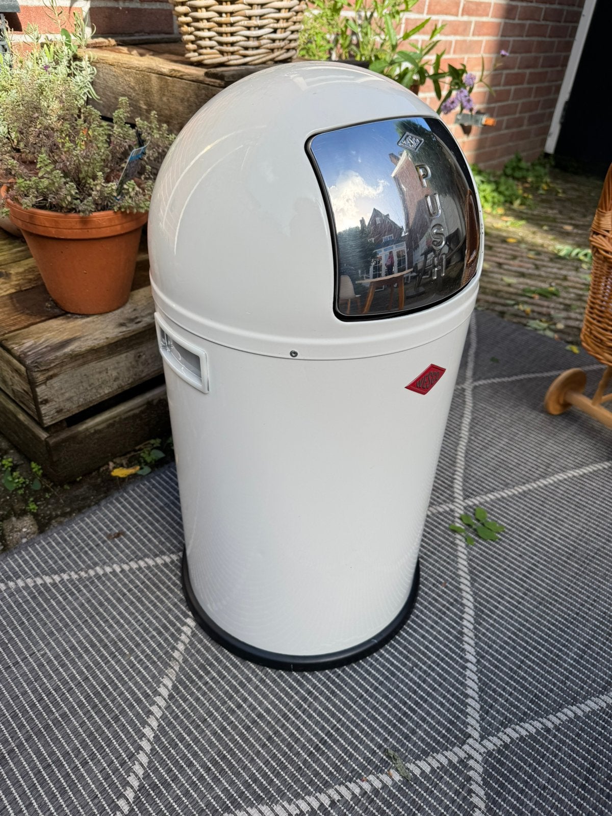 Wesco pushboy 50 liter wit, 40 liter of meer, Ophalen, Gebruikt, Metaal