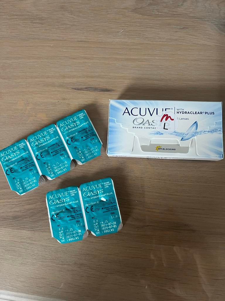 5x Acuvue Oasys 2 week lenzen -4.25, Ophalen of Verzenden, Nieuw, Overige typen