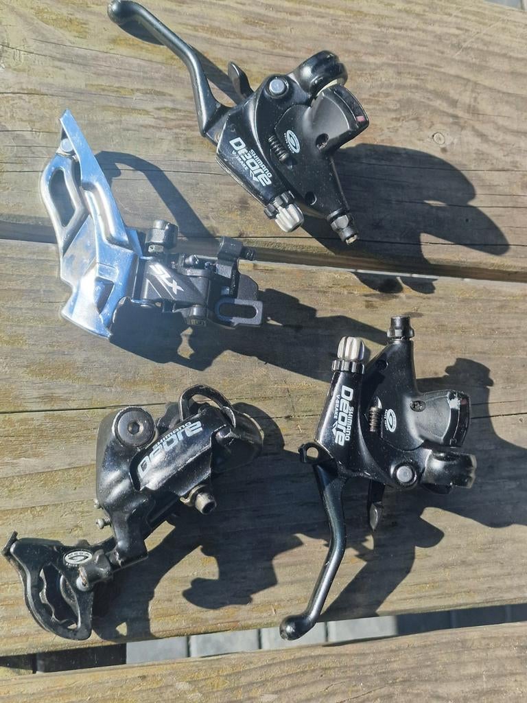 Shimano Deore en SLX rem en schakelset 3x9, Fietsen en Brommers, Fietsonderdelen, Ophalen of Verzenden, Gebruikt