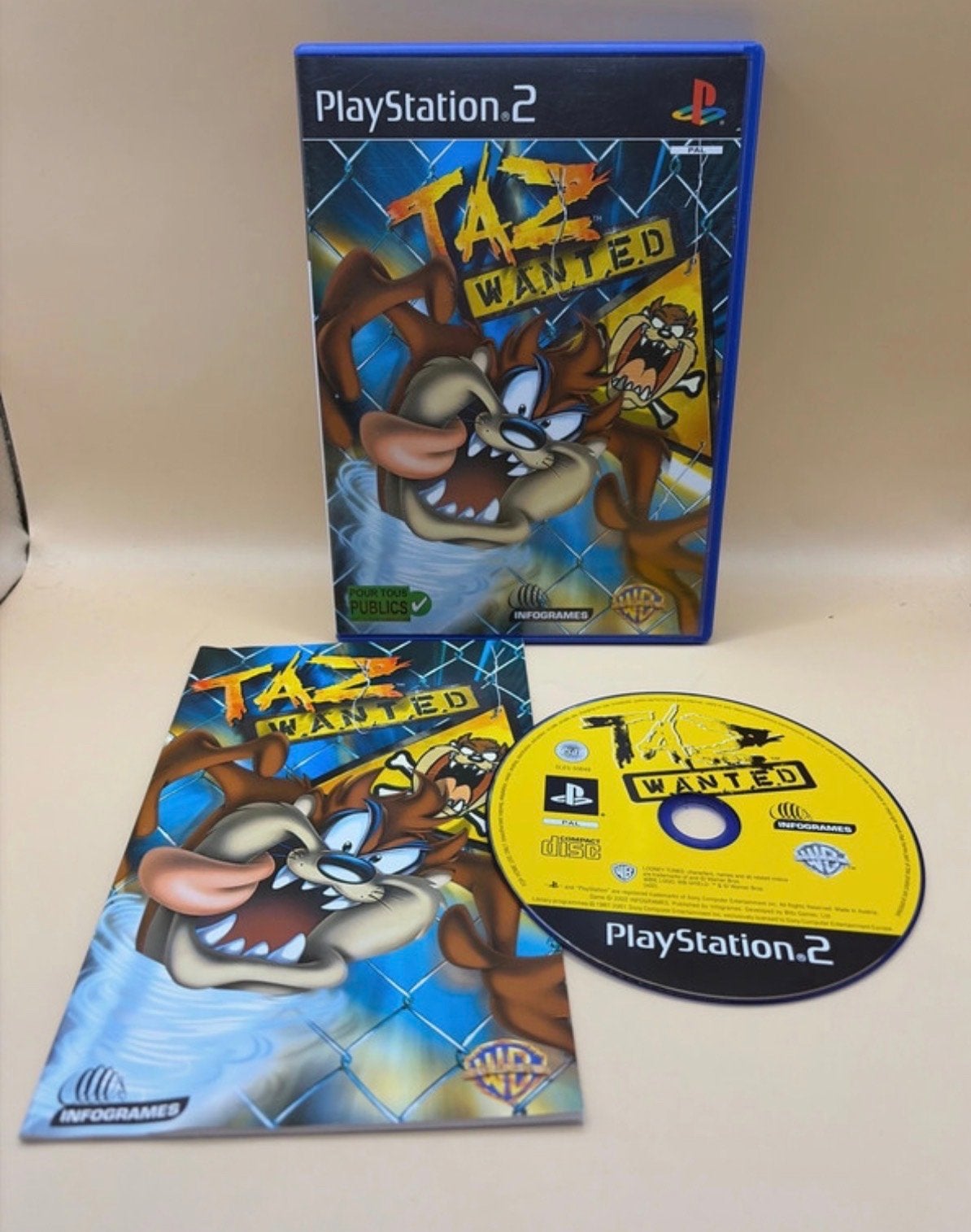 Taz Wanted - PlayStation 2 (PS2) - Compleet met boekje, Avontuur en Actie, 1 speler, Ophalen of Verzenden, Zo goed als nieuw