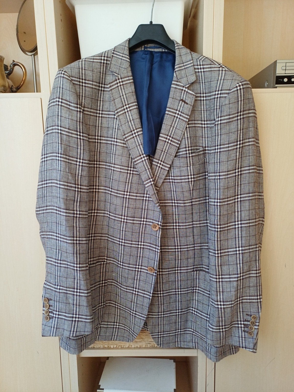 Suitsupply Linnen Jasje Maat 56 Geruit, Overige maten, Zo goed als nieuw, Suitsupply, Meerkleurig
