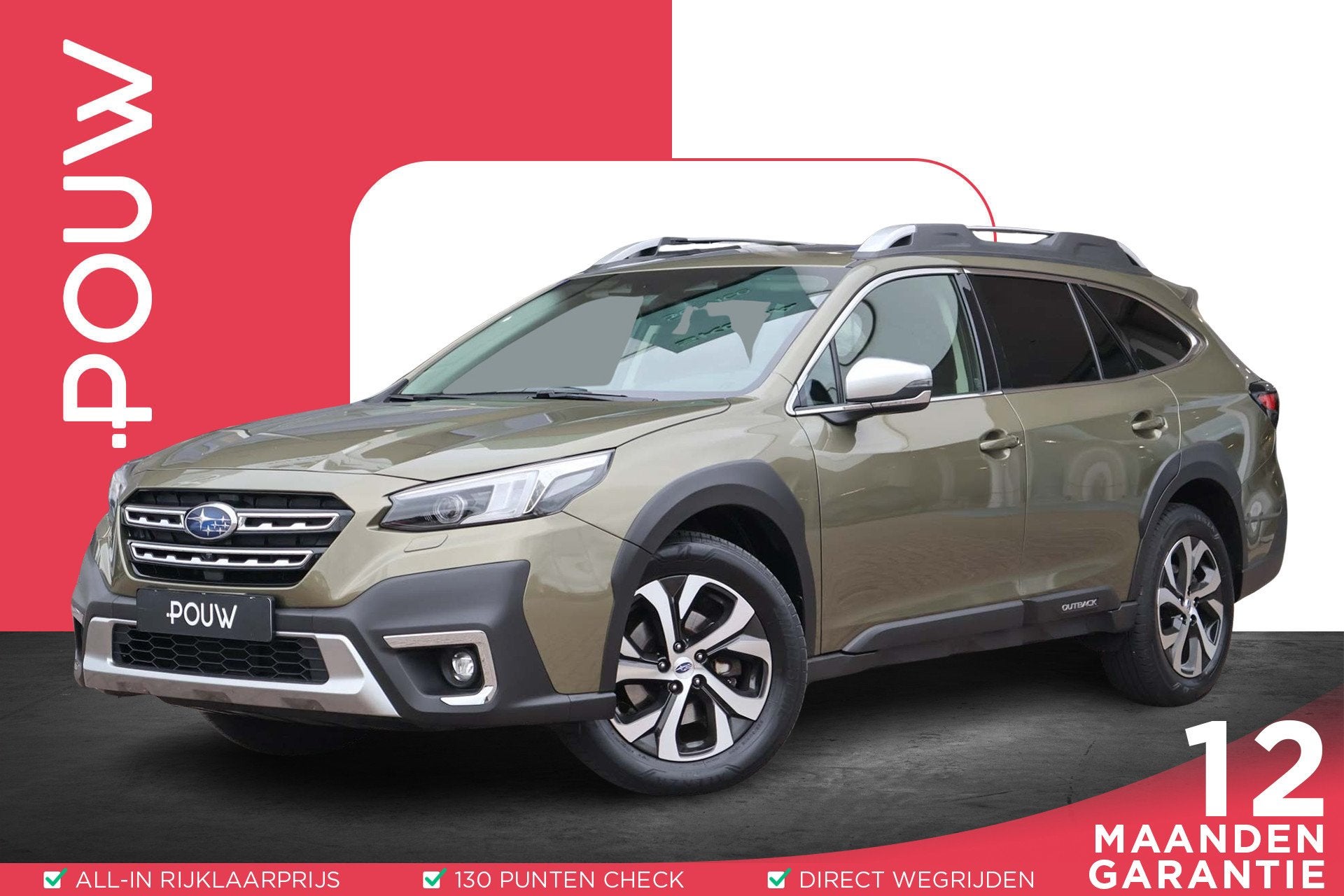 Subaru Outback 2.5i 169pk AUT Premium | Trekhaak | Leder | 3, Auto's, Automaat, Gebruikt, 4 cilinders, 2498 cc