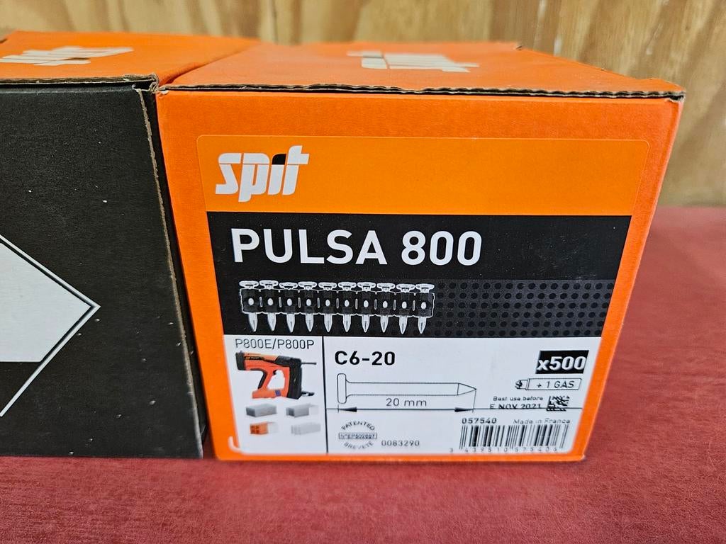 Spit Pulsa 800 nagels 057552 incl. gas - Hc 6/22 (500st), Ophalen of Verzenden, Nieuw, Minder dan 50 mm, Spijkers