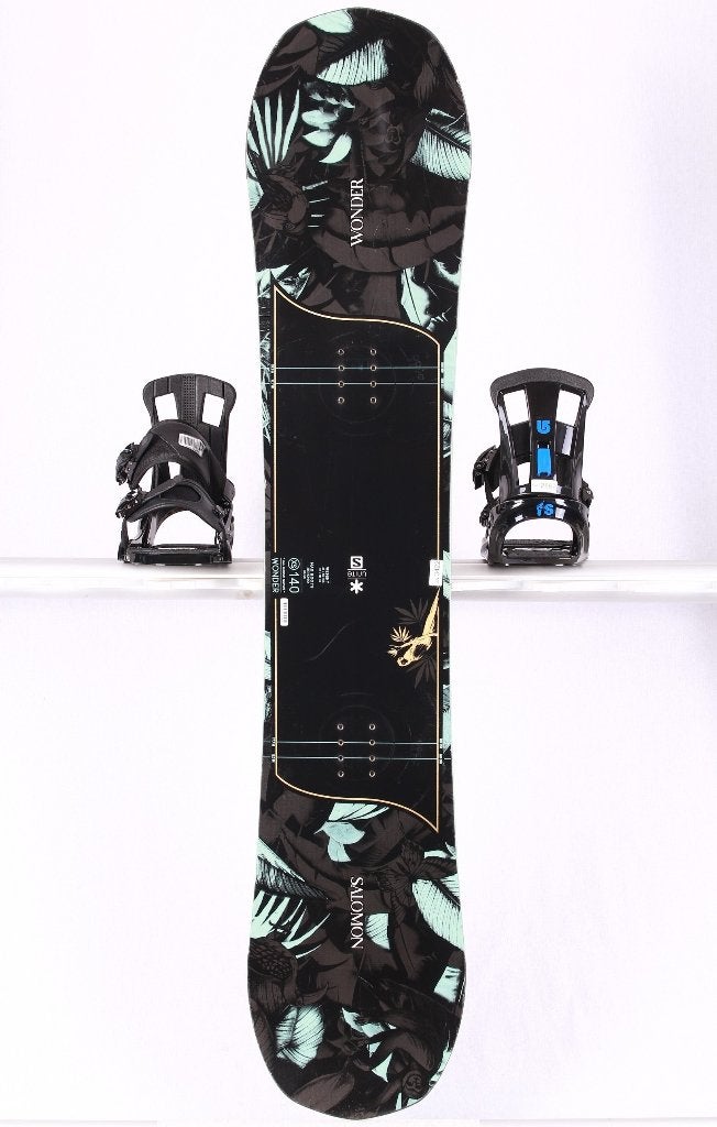 140 dames snowboard SALOMON WONDER, Black/turquoise, Verzenden, Gebruikt, Board