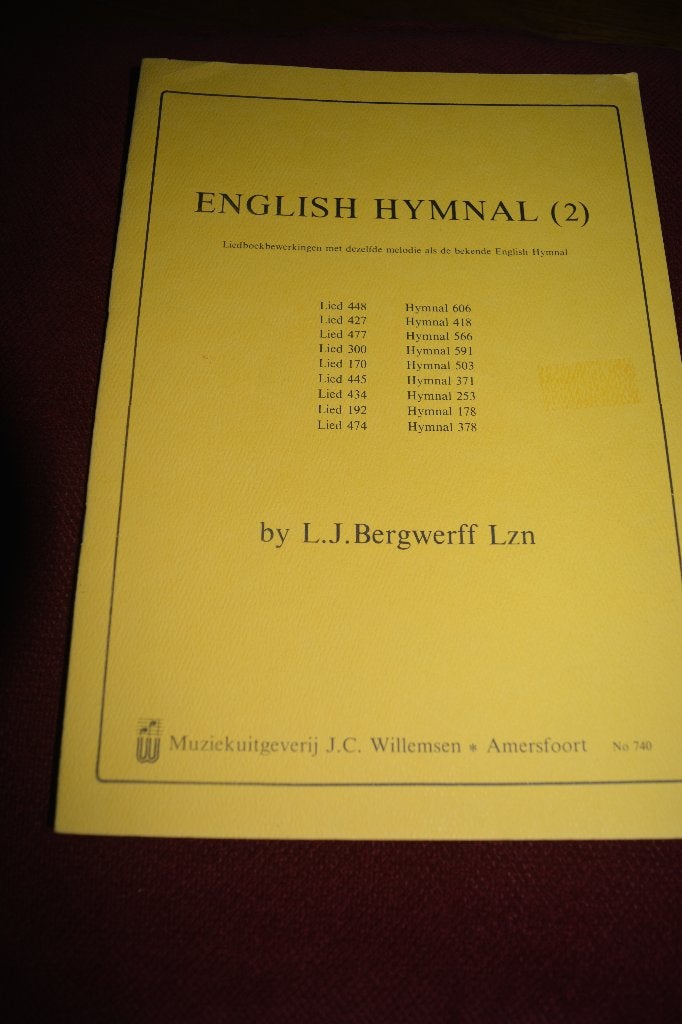 orgel; Englisch Hymnal (2) L.J. Bergwerff Lzn No 740, Boeken, Instrument, Ophalen of Verzenden, Zo goed als nieuw, L.J. Bergwerff