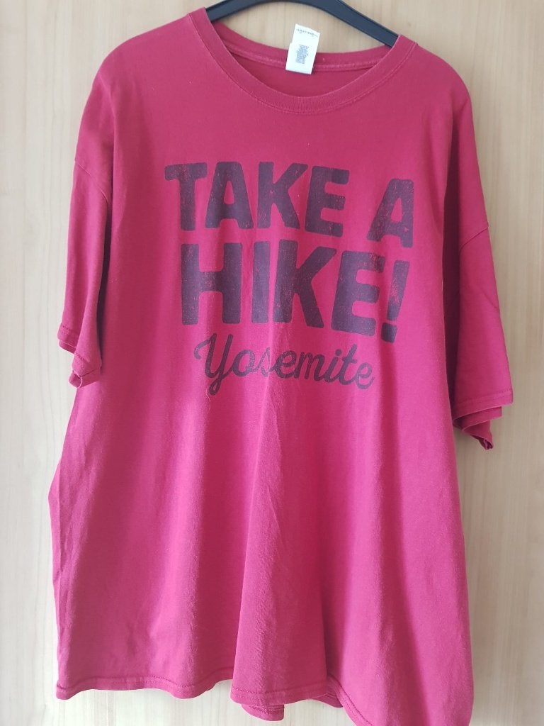 heren shirt take a hike 2XL rood, Verzenden, Gedragen, Overige maten, Rood