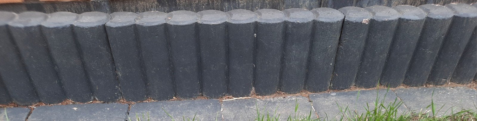 Rondo antraciet banden 10 stuks 25 cm hoog 100 cm lang, Tuin en Terras, Bielzen en Borders, Ophalen, Gebruikt, Minder dan 25 cm
