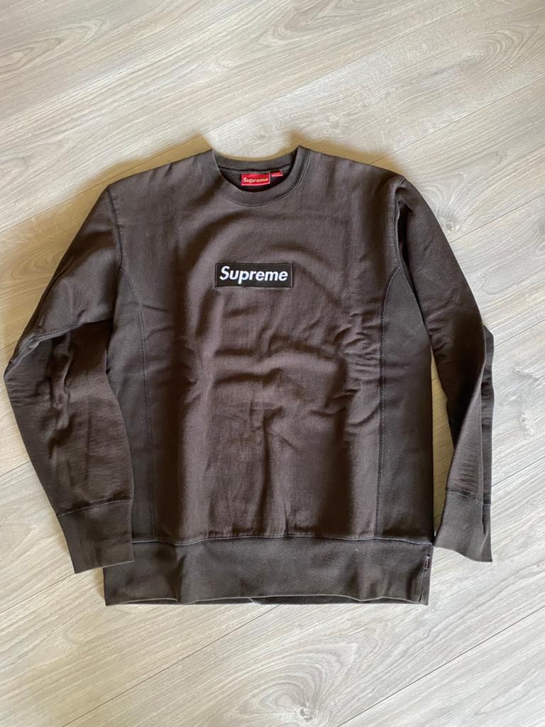 Supreme brown on brown box logo 2003, Ophalen of Verzenden, Zo goed als nieuw, Maat 52/54 (L), Bruin
