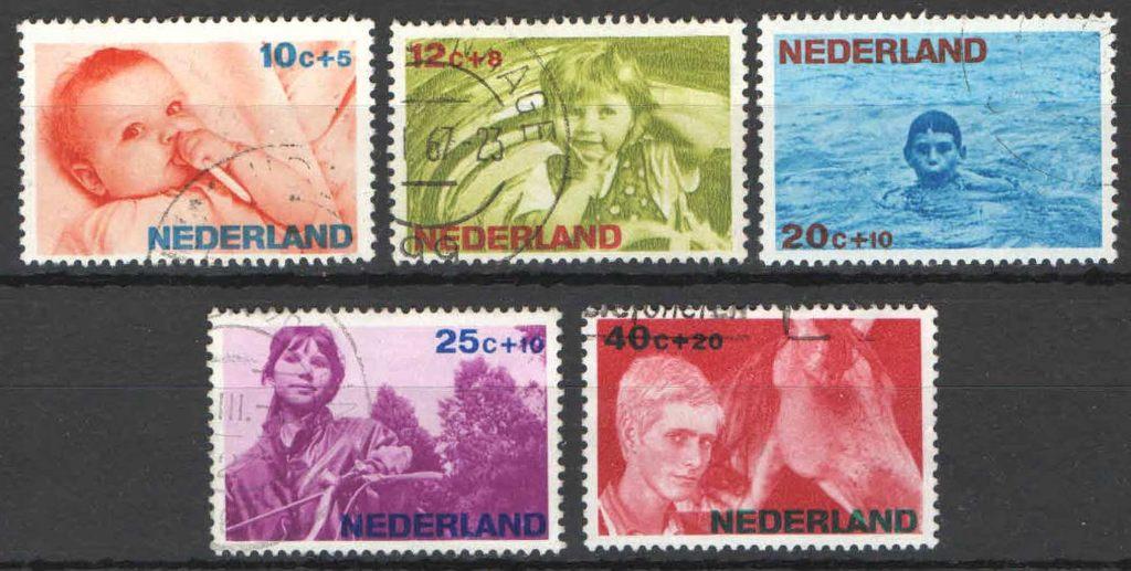 Nederland NVPH nr 870/4 gestempeld Kinderpostzegels 1966, Postzegels en Munten, Postzegels | Nederland, Ophalen of Verzenden, Na 1940