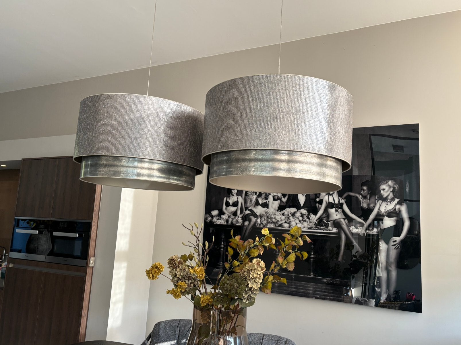 Duran lampenkappen met ophangsysteem, Gebruikt, 80 cm, 40 cm, Rond