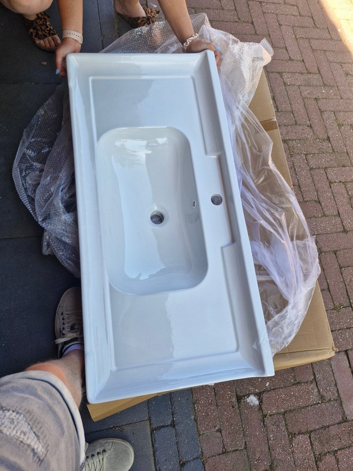 Nieuwe witte wastafel/wasbak, Ophalen, Nieuw, Wastafel