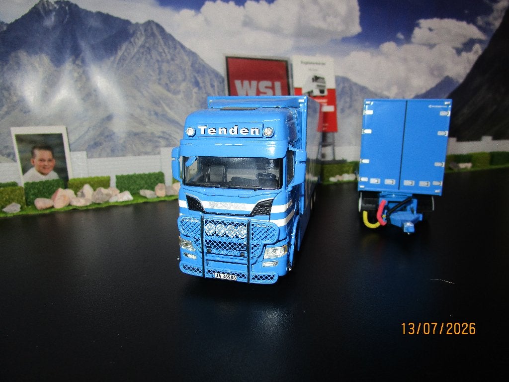 01-2457 wsi tenden scania r 6x2 combi, Hobby en Vrije tijd, Modelauto's | 1:50, Ophalen of Verzenden, Nieuw, Bus of Vrachtwagen