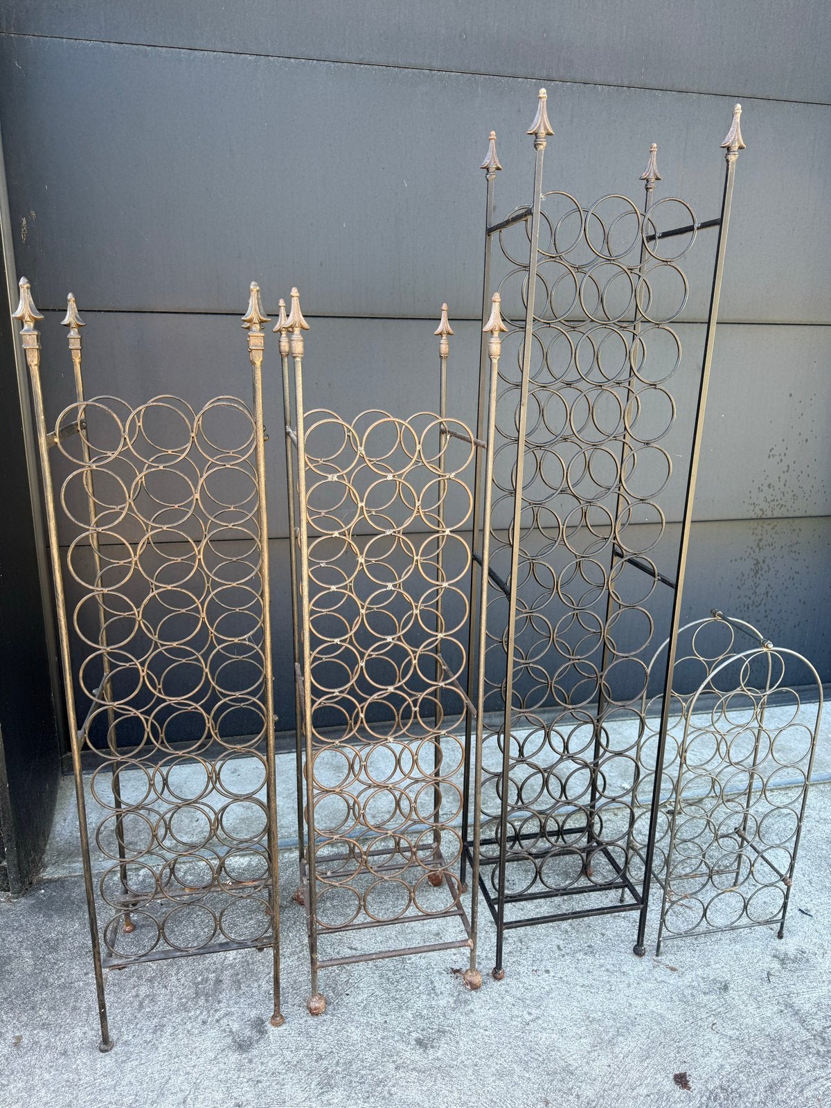 Vintage Wijnrekken - Smeedijzer, Huis en Inrichting, Woonaccessoires | Wijnrekken, Gebruikt, Ophalen of Verzenden, 25 flessen of meer