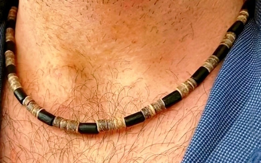 Houten kralen ketting - gratis verzending, Verzenden