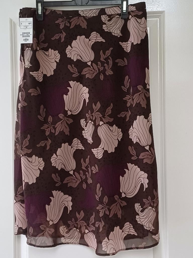 Midi Rok Aubergine Bruin 36 nieuw H&M ( Jool ), Kleding | Dames, Rokken, H&M, Paars, Nieuw, Ophalen of Verzenden