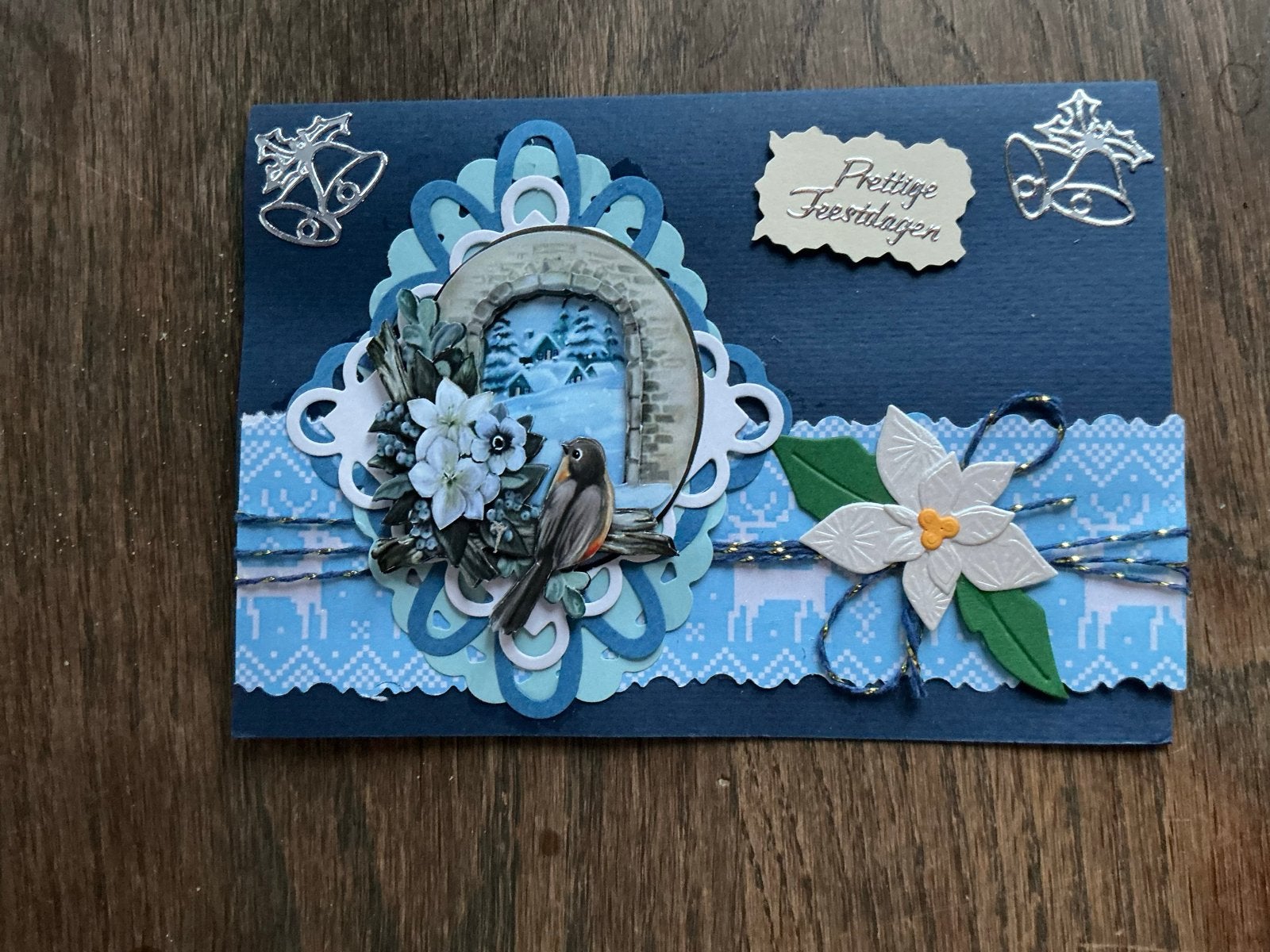 3d kerstkaart prettige feestdagen 30, Verzenden, Nieuw, Kerst