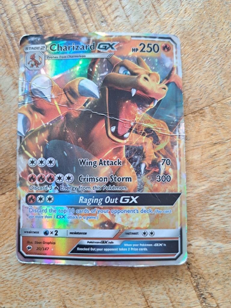 Pokemon Charizard GX 20/147, Ophalen of Verzenden, Zo goed als nieuw
