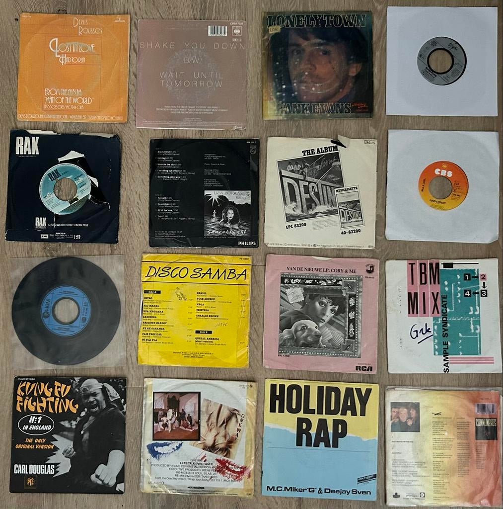 Partij van 16 diverse singles, Gebruikt, 7 inch, Single, Ophalen of Verzenden