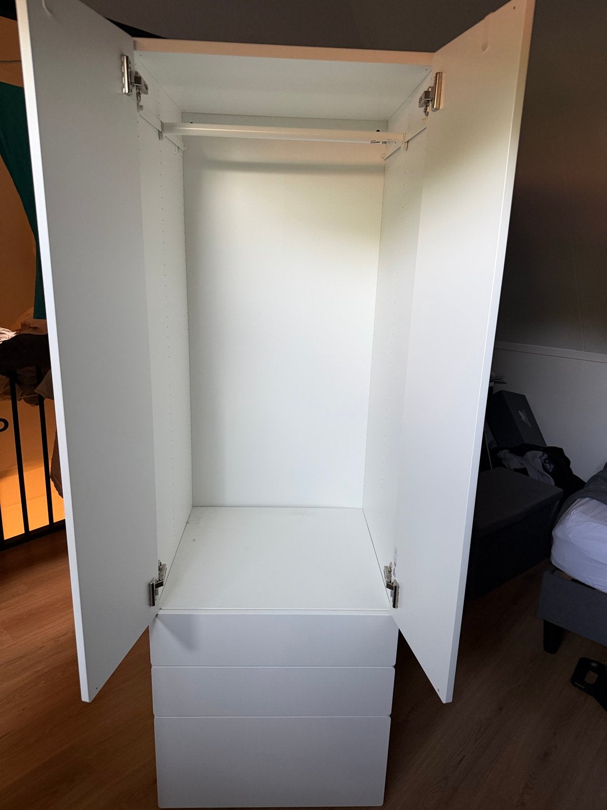 IKEA SMÅSTAD / PLATSA Kledingkast met 3 lades, Ophalen, 50 tot 100 cm, Zo goed als nieuw, Met lade(s)