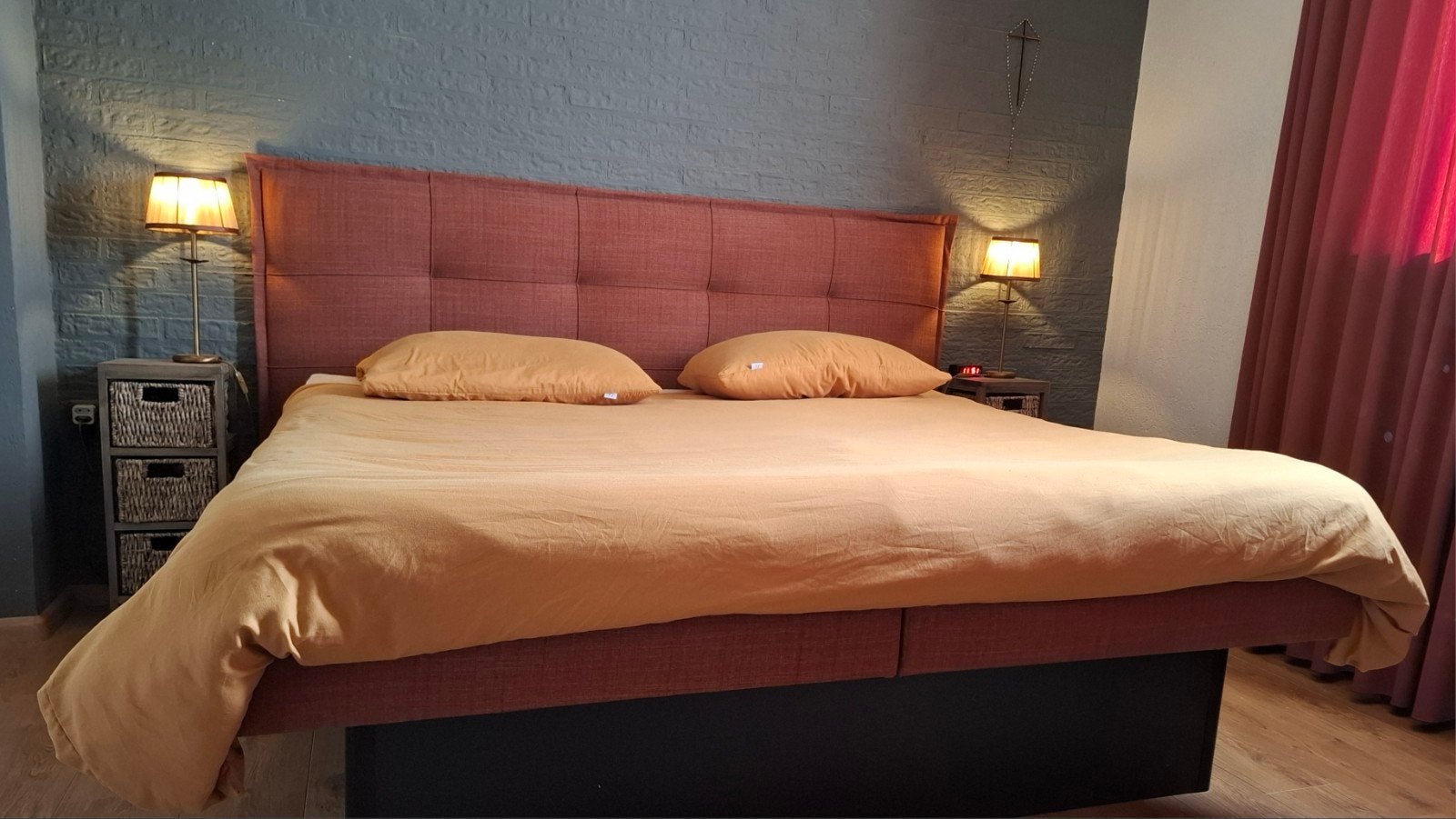 Waterbed Split Match 180x200 met duo-matras, Ophalen, Zo goed als nieuw, Tweepersoons