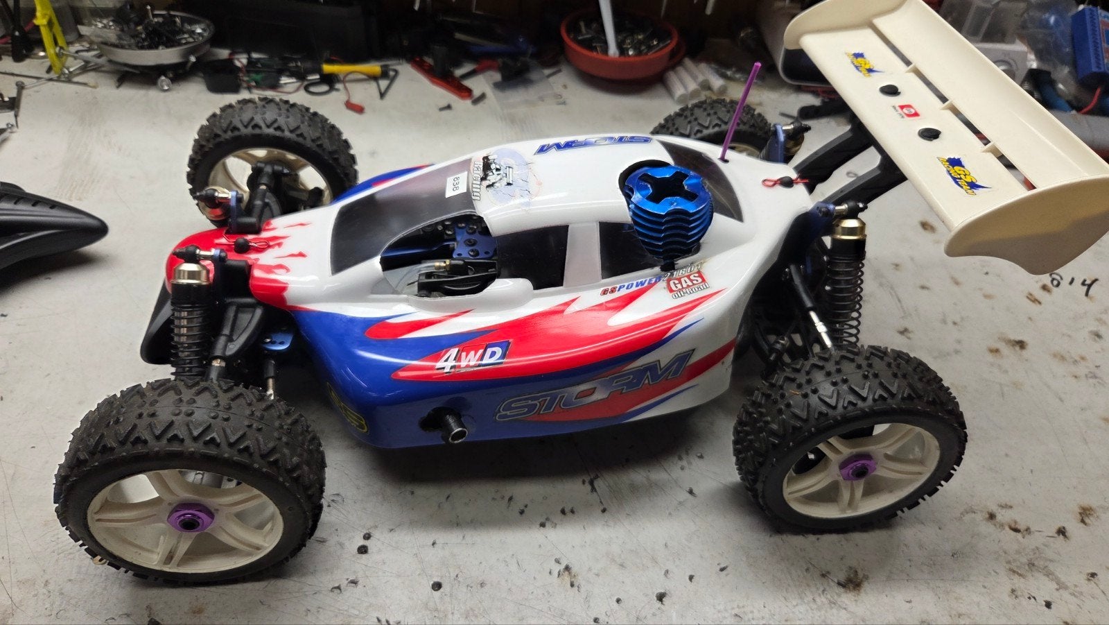 Te koop mooie gs storm, Gebruikt, Ophalen of Verzenden, Schaal 1:8, Nitro