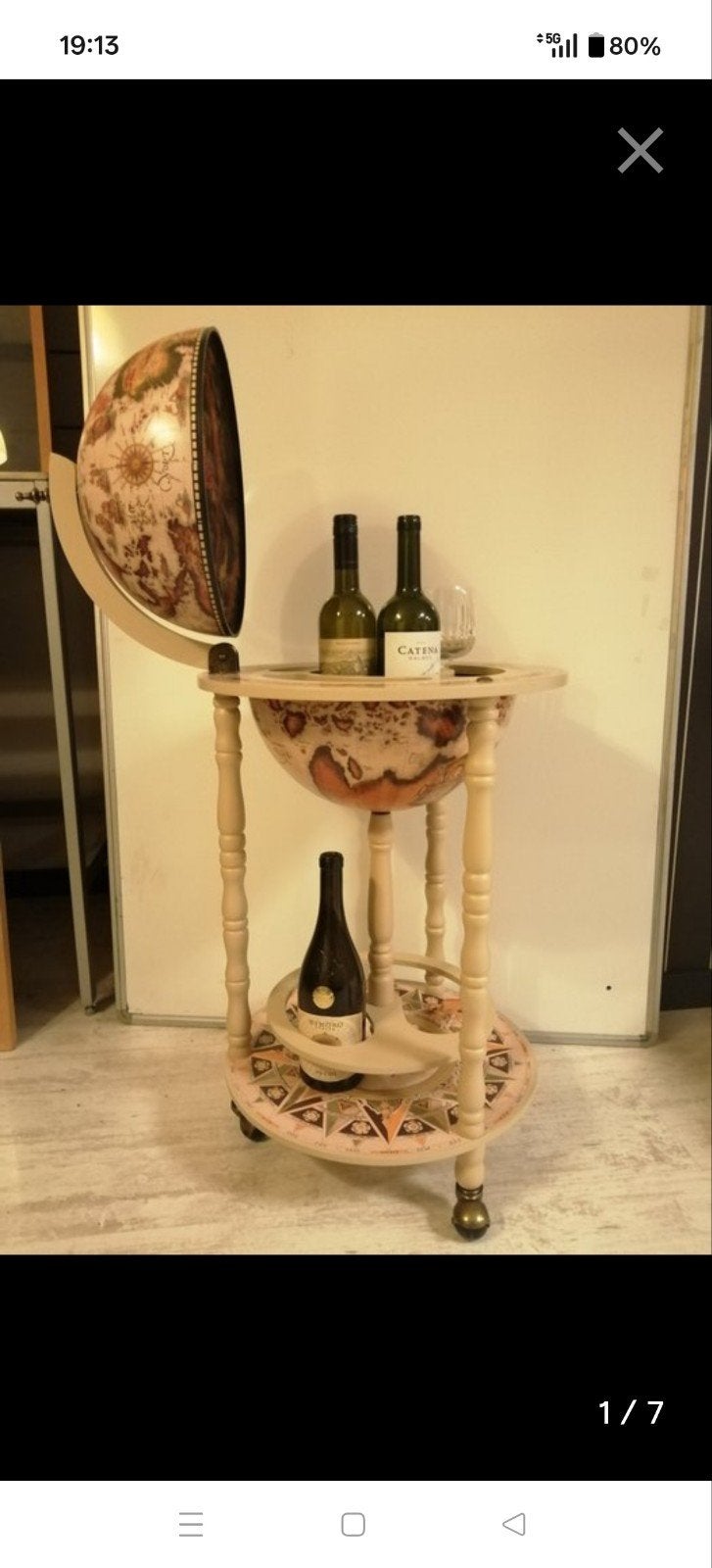 Unieke globe bar Barglobe 90 x 44 cm Japandi stijl nieuw, Ophalen of Verzenden