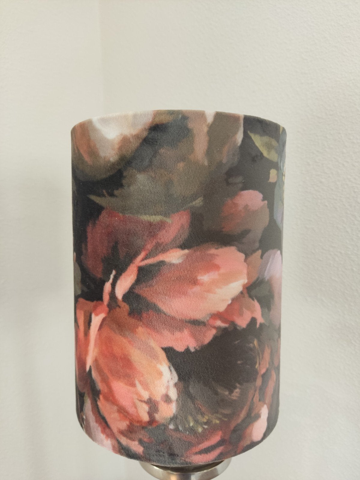 Bloemen lampenkap - cilindervormig, Ophalen, Rond, Zo goed als nieuw, Textiel