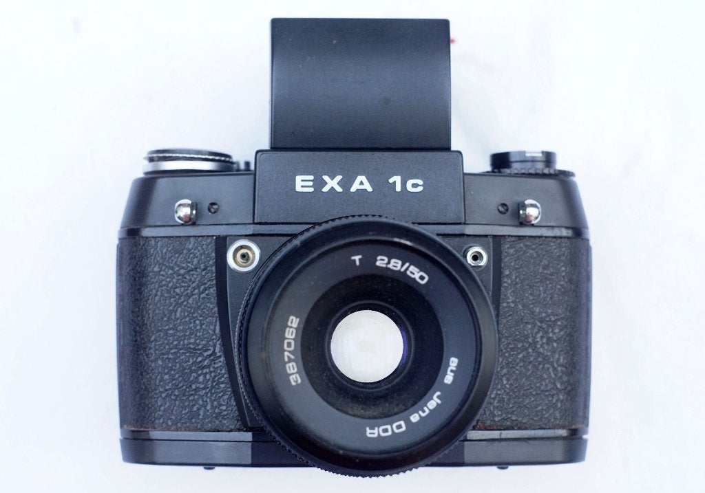 Exa 1c - Prachtige "Black Beauty" M42 SRL met CZJ T 2.8/50mm, Ophalen of Verzenden, Compact, Overige Merken