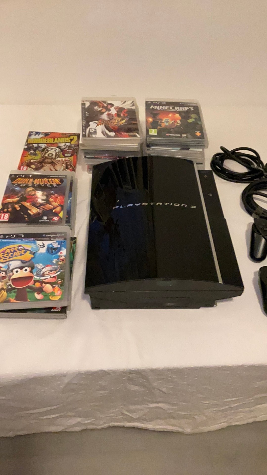 PLAY STATION 3 AND 24 GAMES, Spelcomputers en Games, Ophalen, Zo goed als nieuw, Met 1 controller, Slim