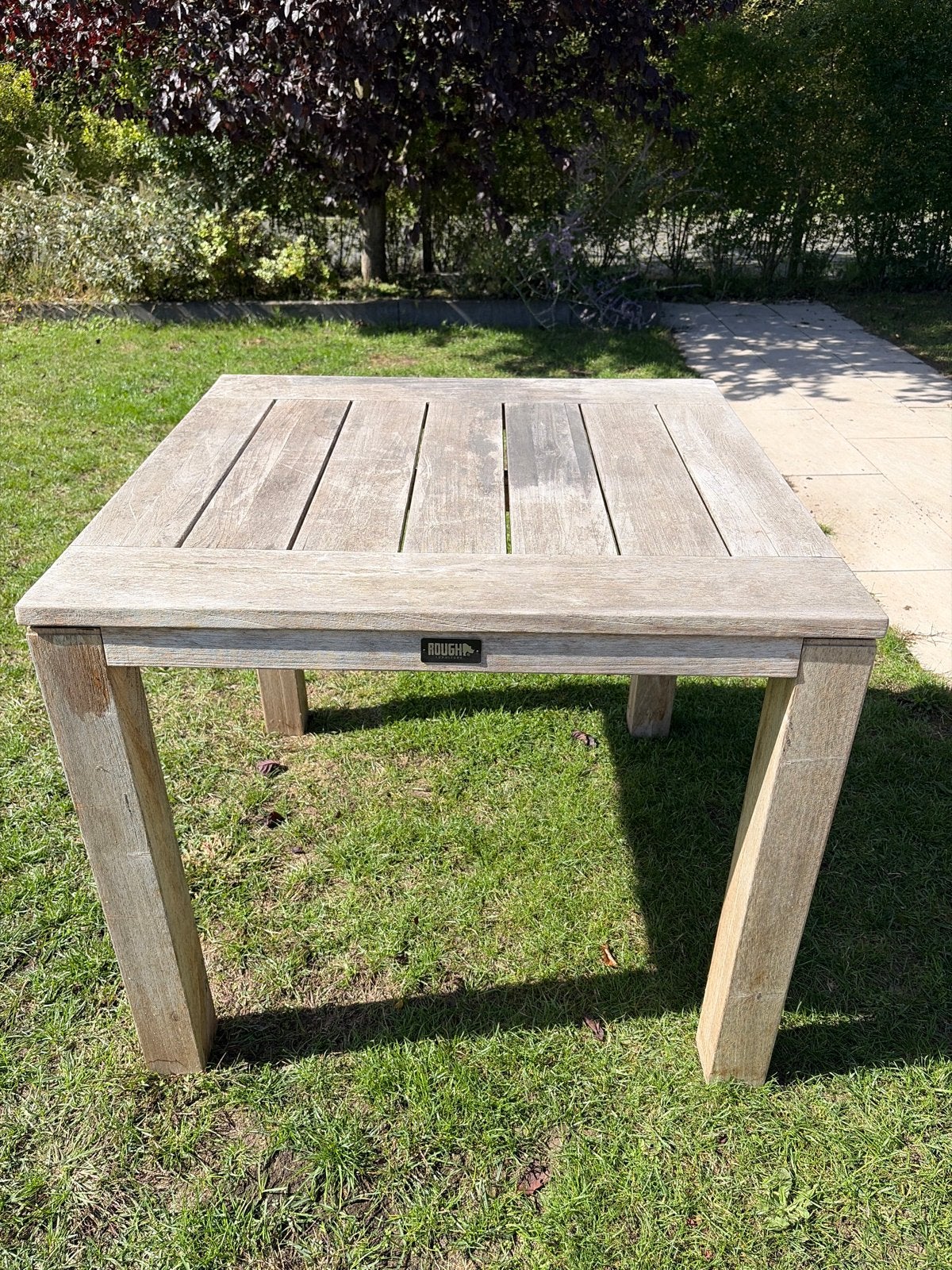 Rough Teak Houten Tuintafel, Ophalen, Gebruikt, Vierkant, Teakhout