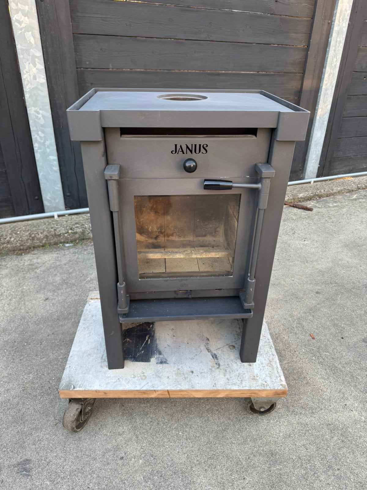 Janus 6 Houtkachel - 5-7 kW, Hoog Rendement, Ophalen, Gebruikt, Houtkachel, Vrijstaand
