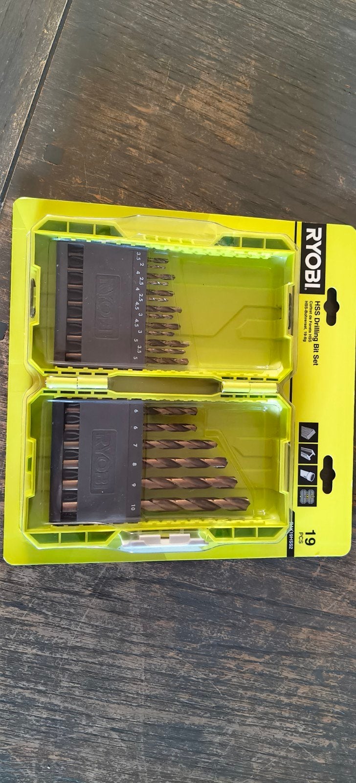 RYOBI HSS Boorset - 19-delig voor metaal en hout, Ophalen of Verzenden, Nieuw, Overige typen