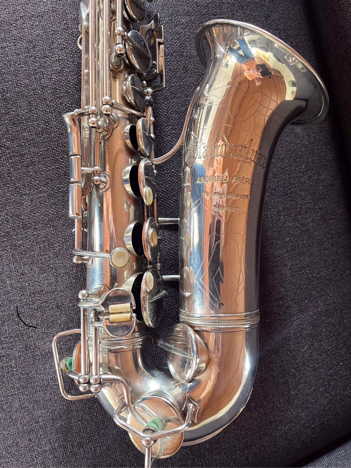 Altsaxofoon Andrieu Standarluxe    Eb, Ophalen of Verzenden, Zo goed als nieuw, Alt, Met koffer