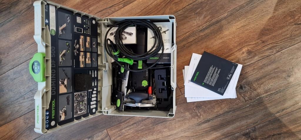 Festool Domino DF500 nieuw met 2 dozen deuvels, Lamellenfrees, Nieuw, Ophalen of Verzenden, Festool