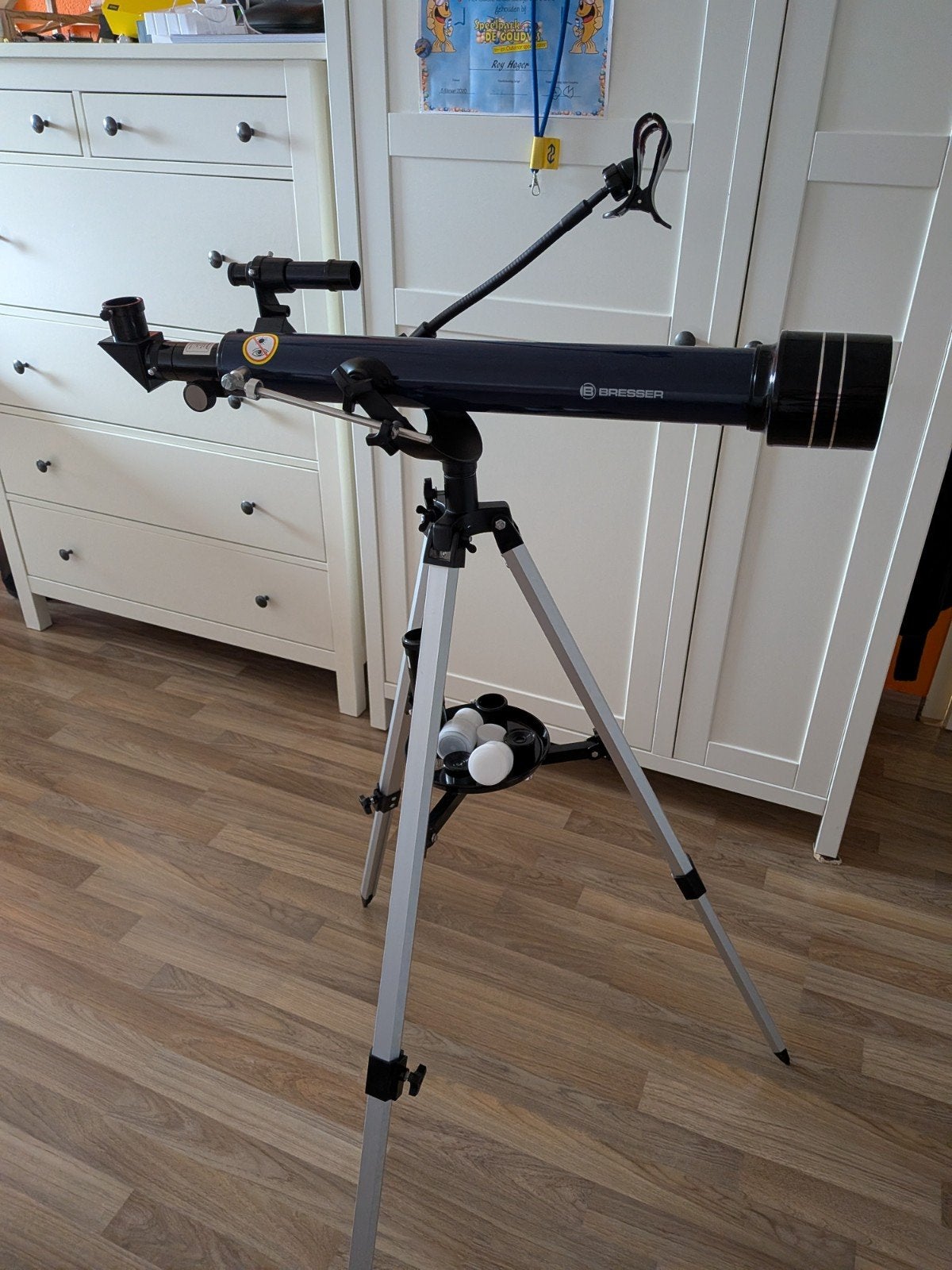 Bresser Refractor Telescoop 60/700, Audio, Tv en Foto, Optische apparatuur | Telescopen, Ophalen, Lenzentelescoop (refractor)