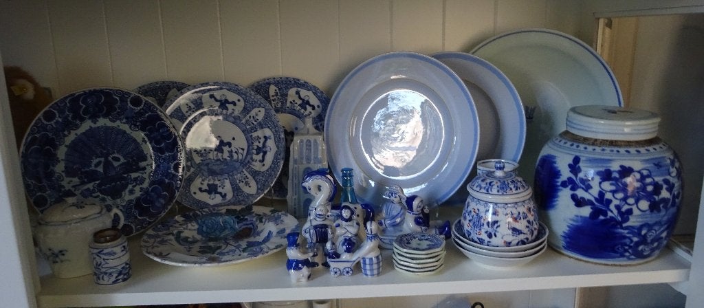 Sale: Kavel sier- en gebruiksporselein blauw/wit, Ophalen