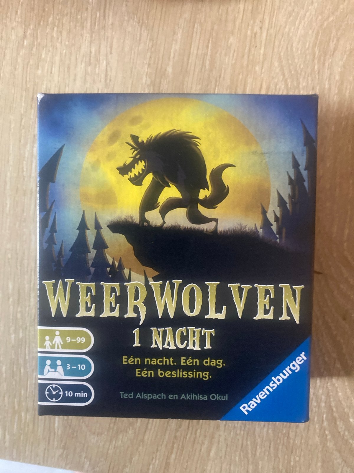 Weerwolven 1 Nacht - Ravensburger (Geseald Nieuw), Drie of vier spelers, Ophalen, Nieuw