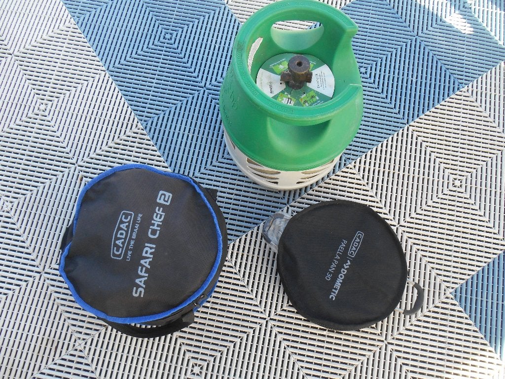 Cadac Safari chef 2 met paella pan en gasfles, Ophalen, Zo goed als nieuw, Cadak