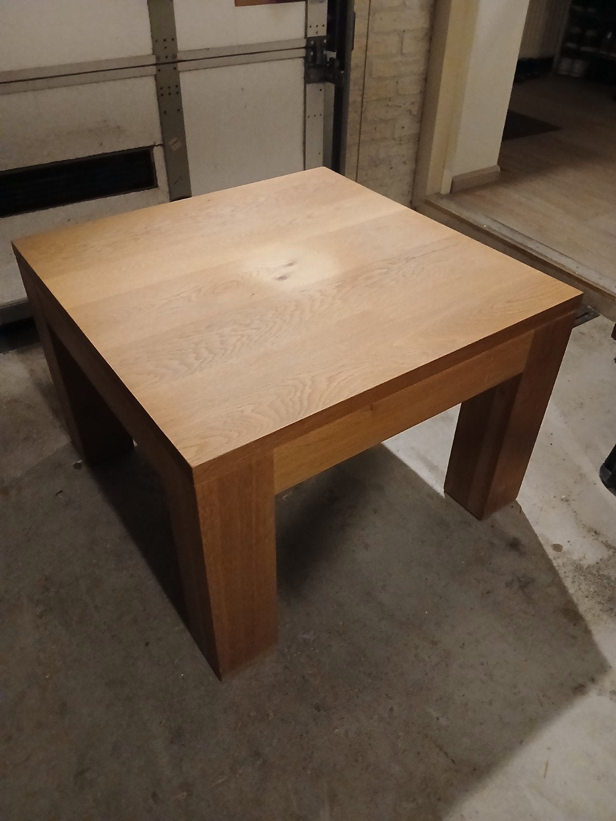 Gratis af te halen: salon tafel 65x65x45 cm hout., Ophalen, Gebruikt, Rechthoekig, 75 cm of meer