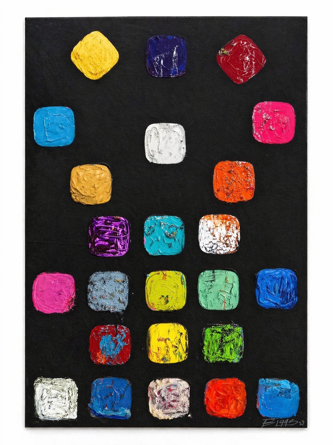Roll The Dice - Uniek kunstwerk met olie- en acrylverf, Antiek en Kunst, Ophalen of Verzenden