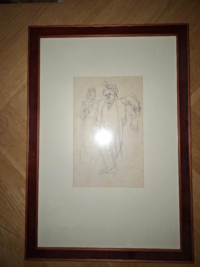 Cossaar  Tekening  Gesigneerd  Potlood, Ophalen