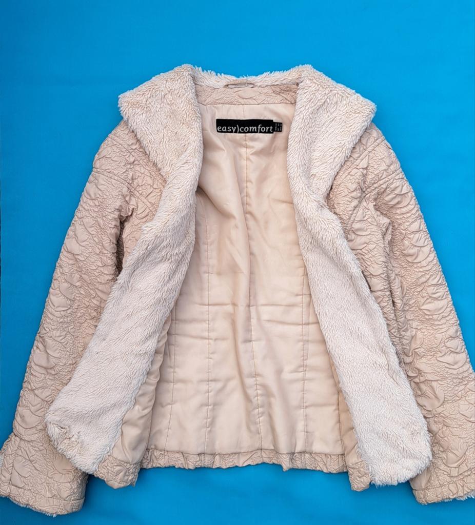 Easy Comfort - beige textuur jasje, 42, Verzenden, Beige, Maat 42/44 (L), Zo goed als nieuw