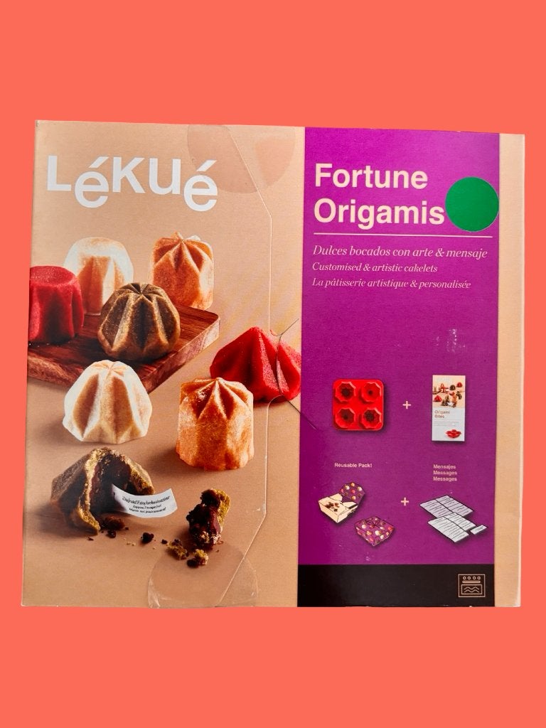 Lékué Origami Gelukskoekjes Bakvorm Set - BPA-vrij Siliconen, Overige typen, Nieuw, Ophalen of Verzenden, Meerkleurig