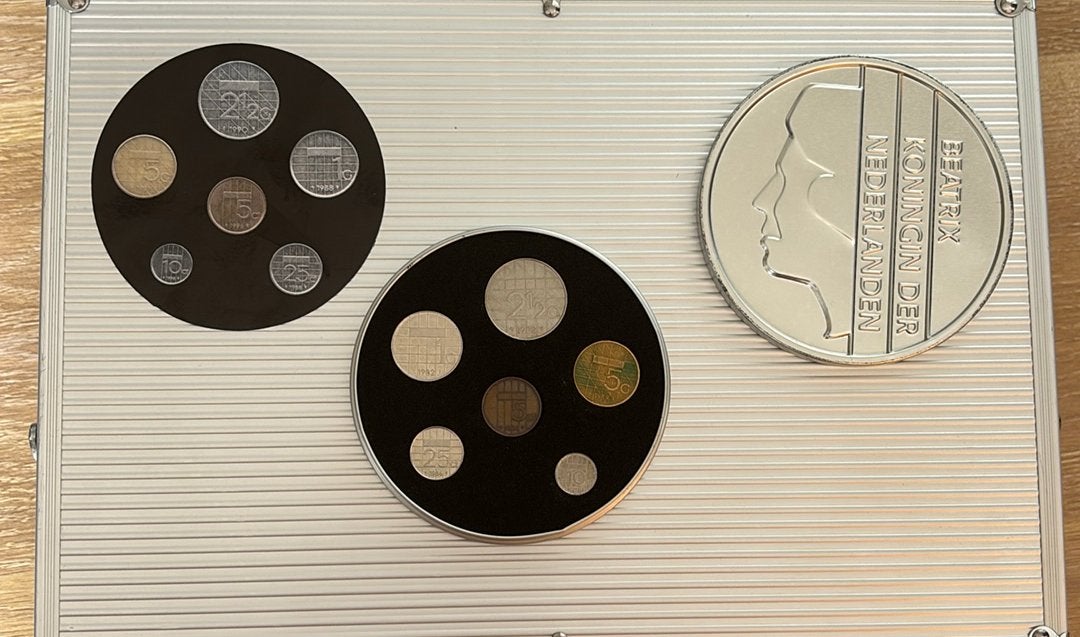 Blik met guldens, Ophalen of Verzenden, Koningin Beatrix, 1 gulden
