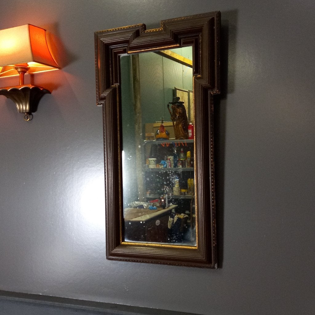 Antieke Art Deco wandspiegel, Huis en Inrichting, Minder dan 50 cm, Gebruikt, Ophalen of Verzenden, Minder dan 100 cm