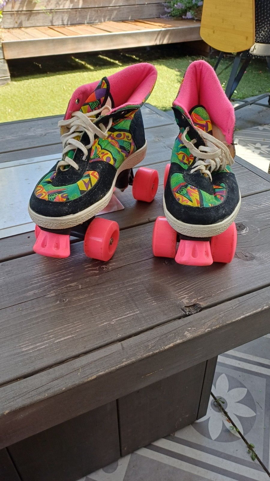 Retro Rolschaatsen Maat 40 - Roze Wielen, Ophalen of Verzenden, Gebruikt, Dames