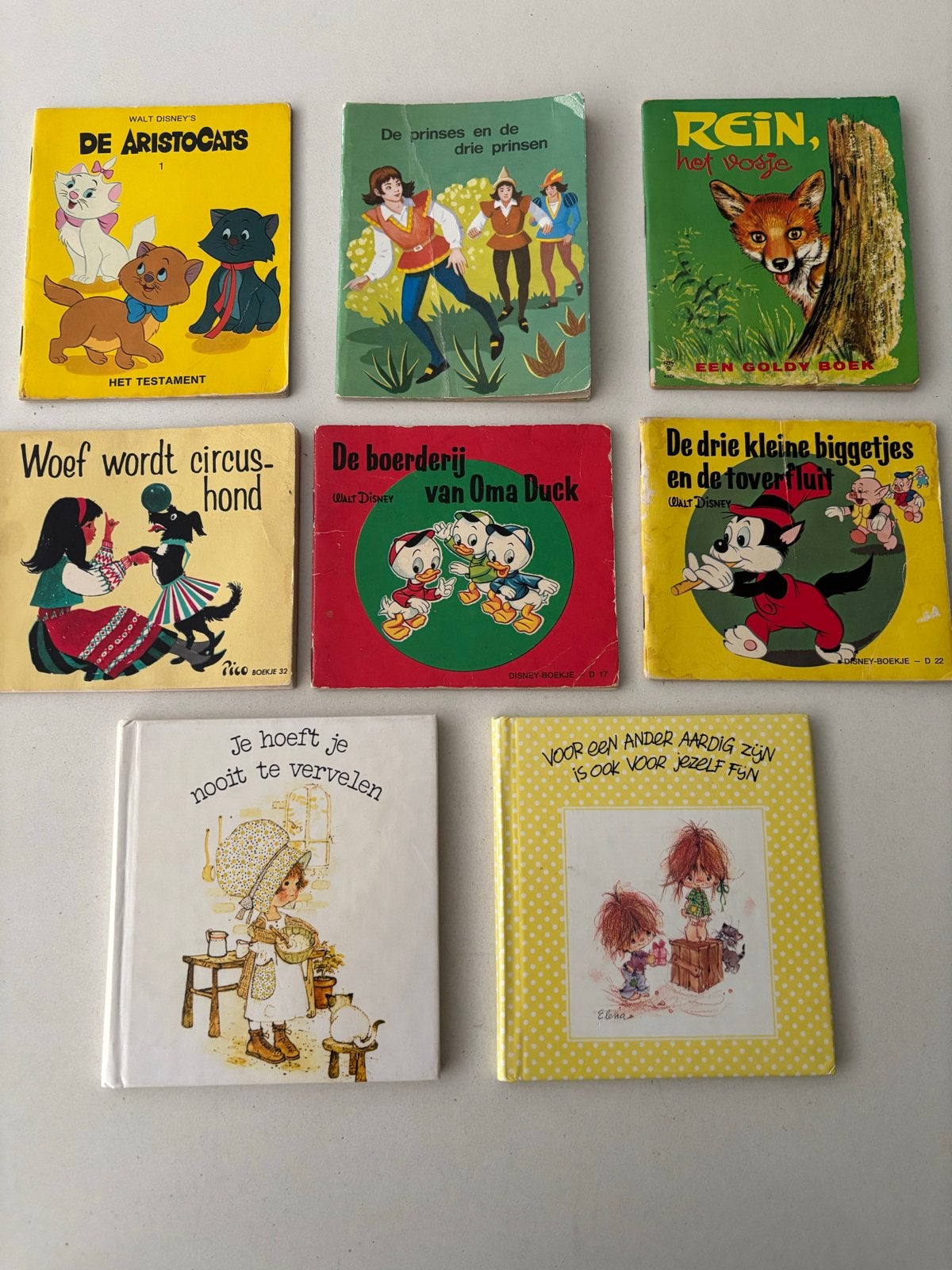 Vintage Disney en Holly Hobbie kinderboekjes 8 stuks!, Ophalen of Verzenden, Gelezen, Sprookjes