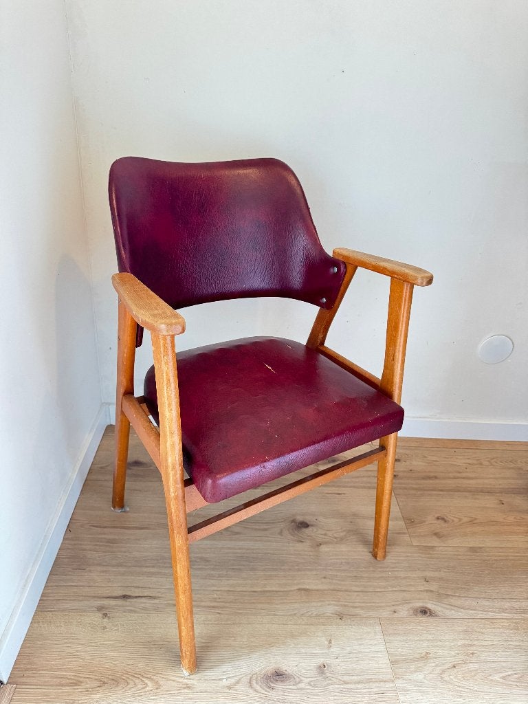 Vintage Pastoe stoel - Cees Braakman, Gebruikt, Mid century, Hout, Ophalen of Verzenden