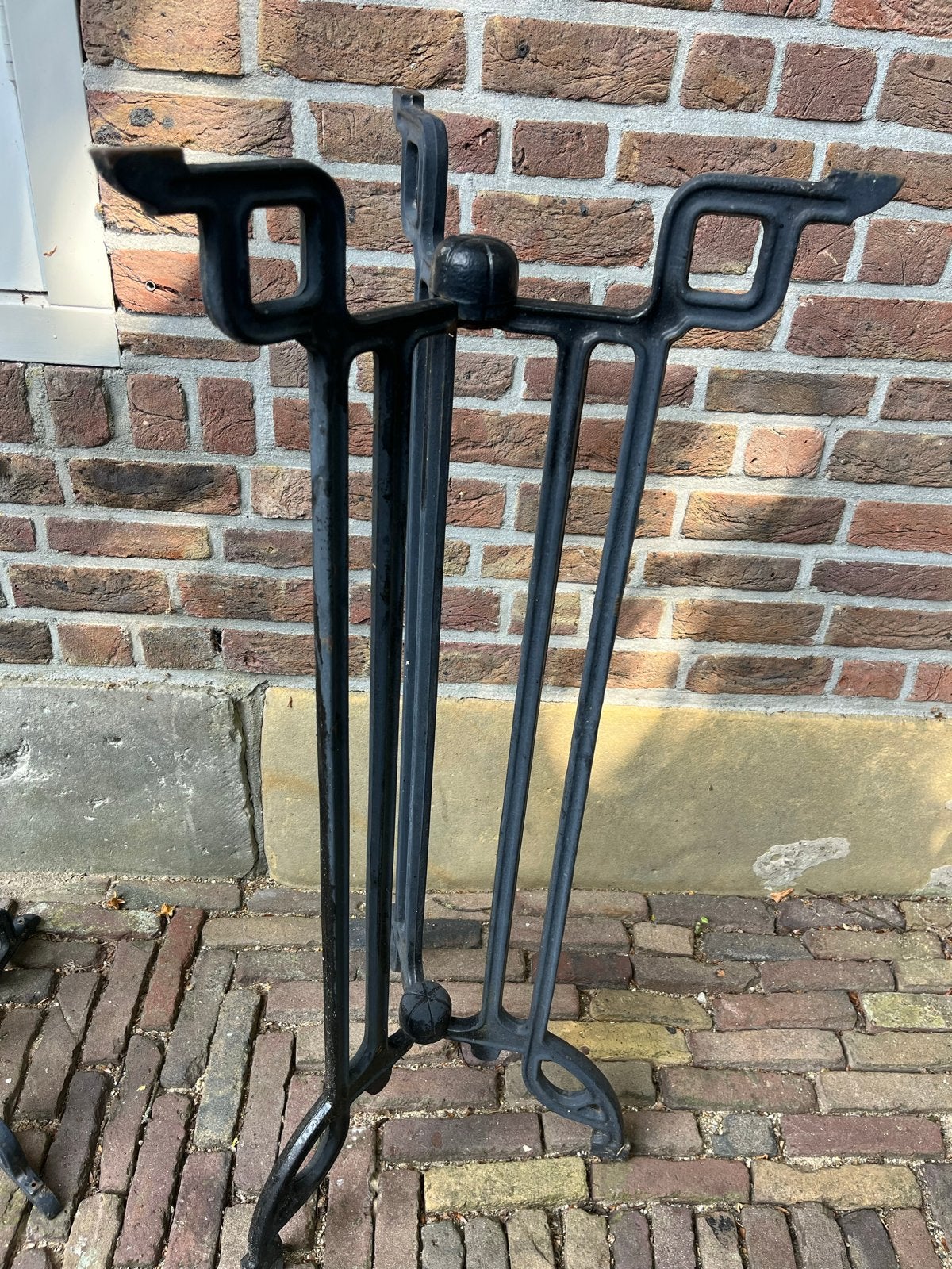 Set van 2 gietijzeren tafelpoten - Zwart, Ophalen, Tafelpoot, Gebruikt, 100 tot 150 cm